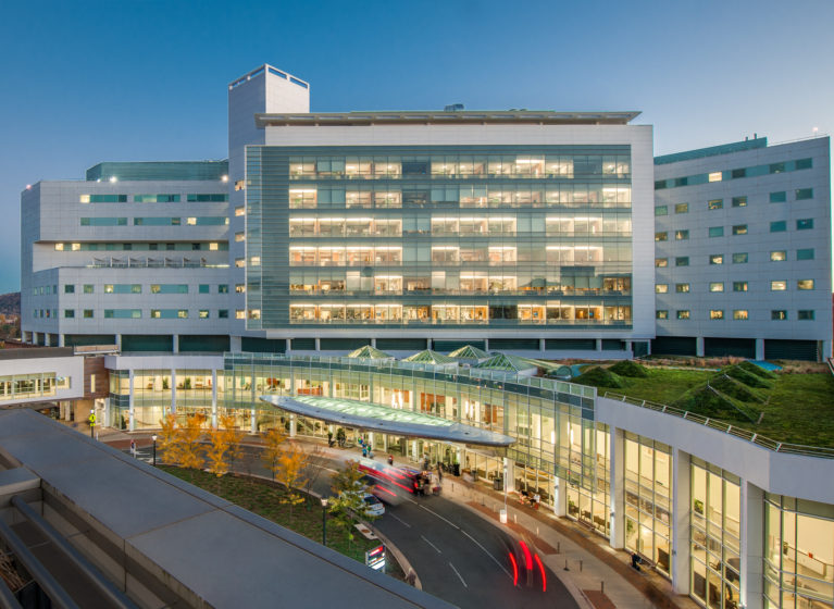 UVA hospital and Lee Street