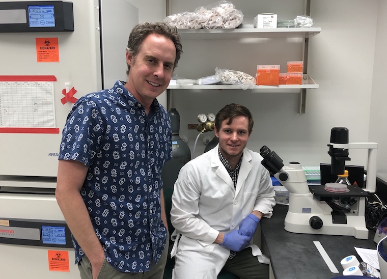 Andrew C. Dudley, PhD, (left) and James V. McCann have shed light on how cancer establishes its own blood supply.