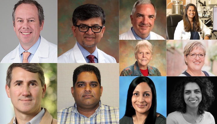 A collage of headshots of grant recipients.