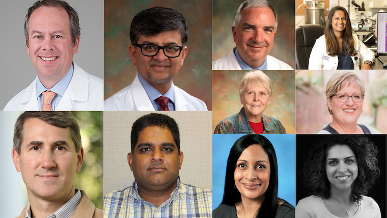 A collage of headshots of grant recipients.