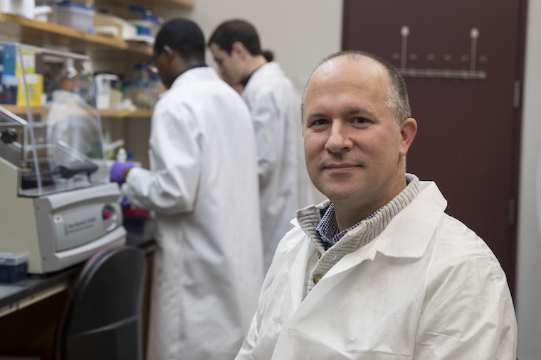 Jason Papin in his lab.