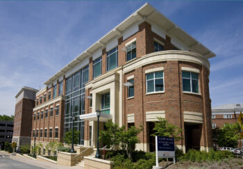 The Claude Moore Nursing Education Building at the UVA School of Nursing.
