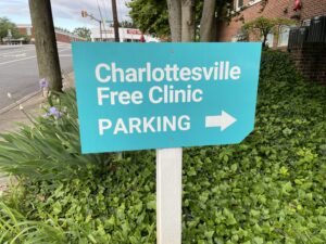 Charlottesville Free Clinic sign