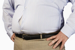 Man who stores fat at waist