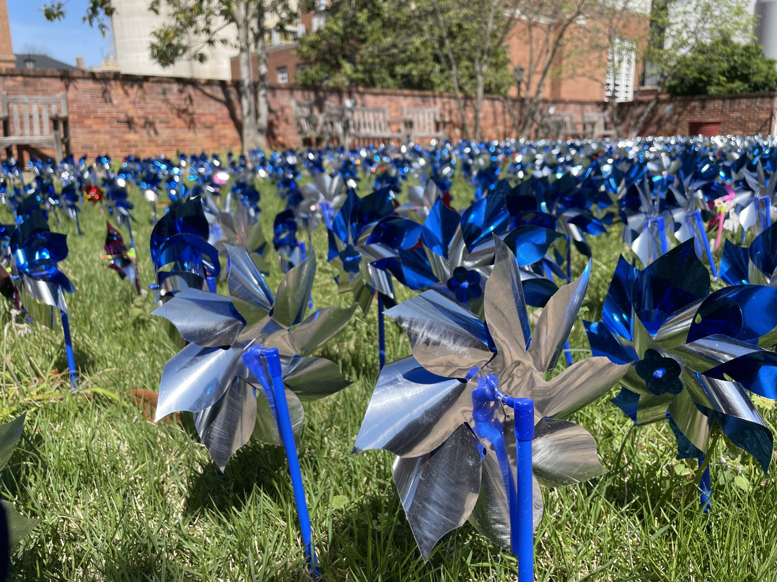 UVA Health Celebrates Donate Life Month with Vibrant Pinwheel Garden Display