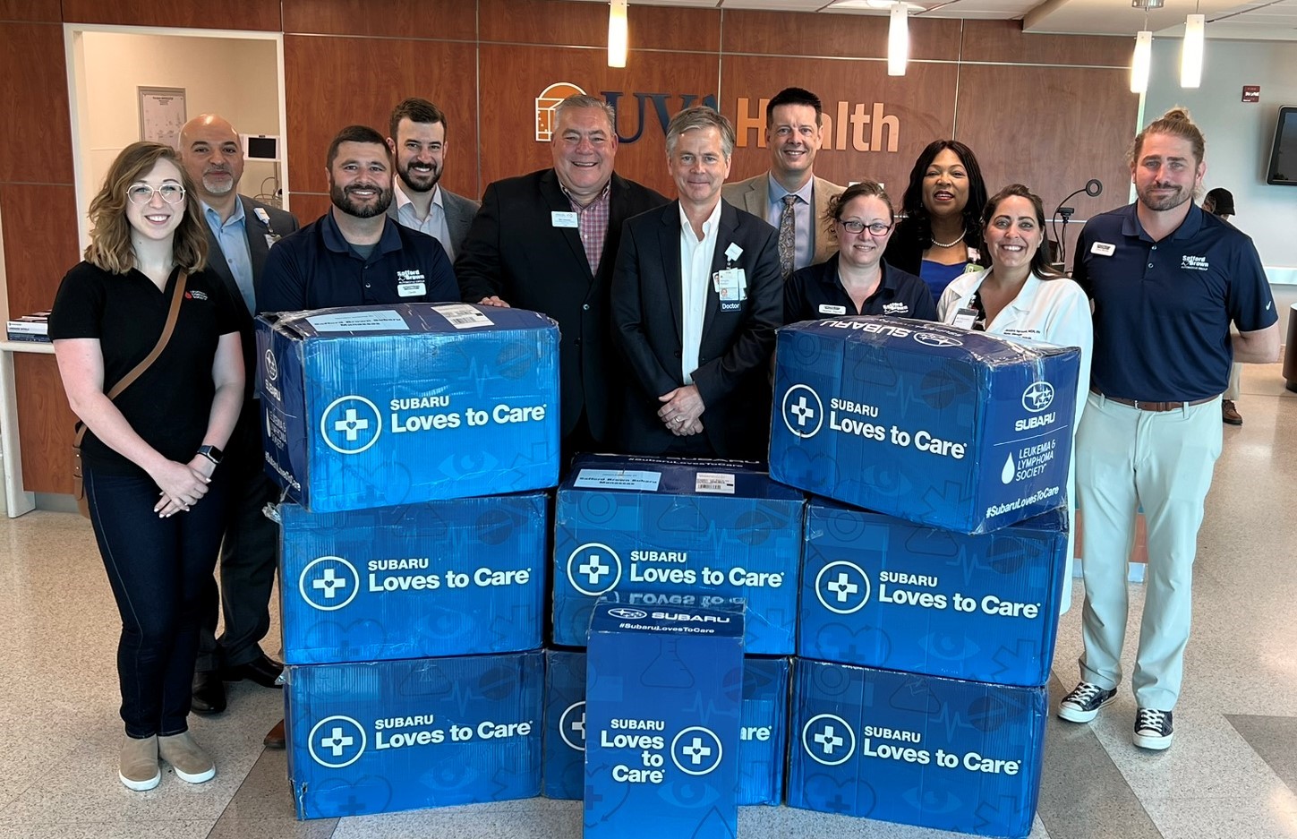 Safford Brown Subaru of Manassas Donates Patient Care Kits to UVA Health Prince William Medical Center in Partnership with the Leukemia & Lymphoma Society
