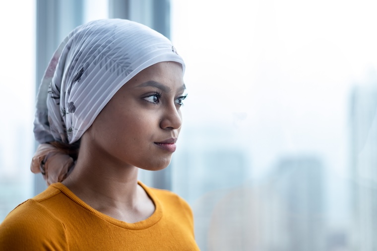 Woman with blood cancer