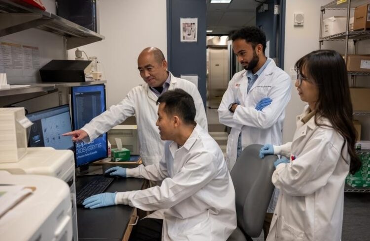 Jie Sun and his team in the lab