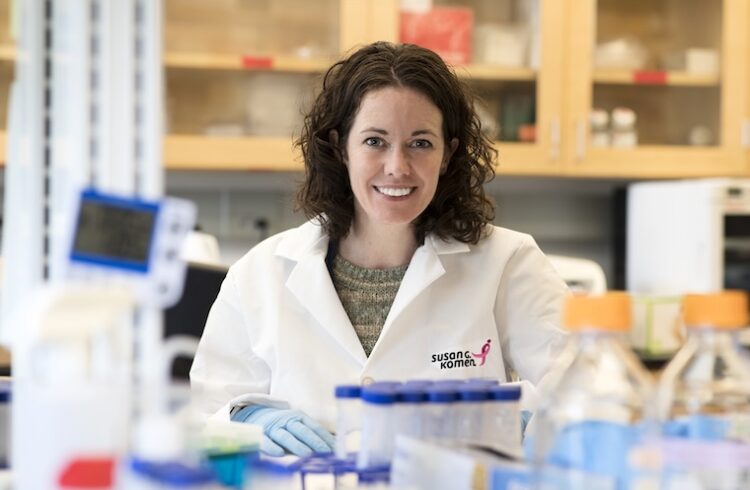 Melanie Rutkowski in her lab