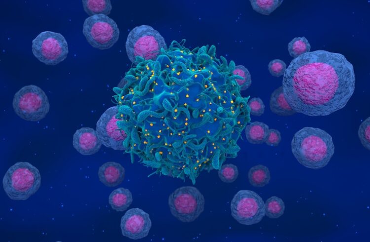 Illustration of HIV virus