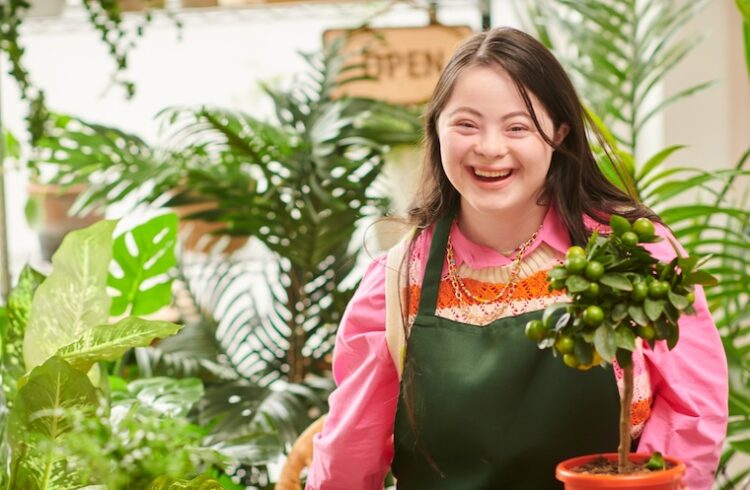 A florist with Down syndrome