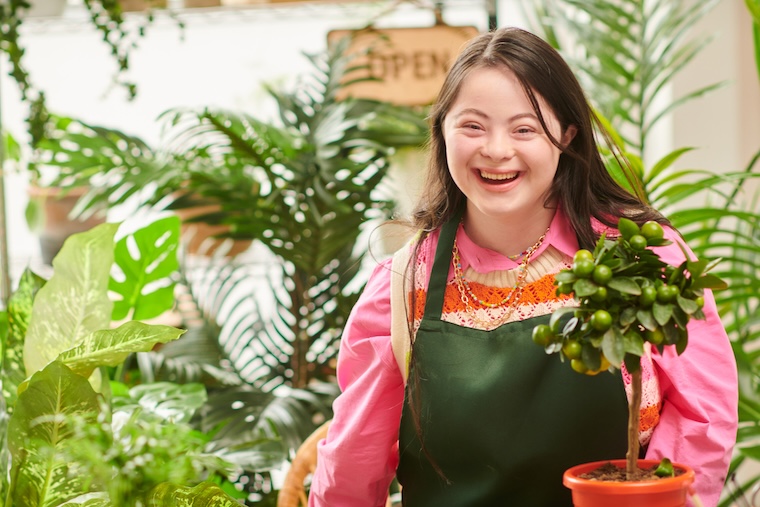 A florist with Down syndrome